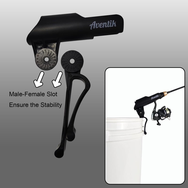 EUPHENG Aventik Adjustable Bucket Rod Holder(Black 4pcs) - Image 4